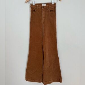 ROLLA'S Women's Tan Corduroy Flare Jeans
